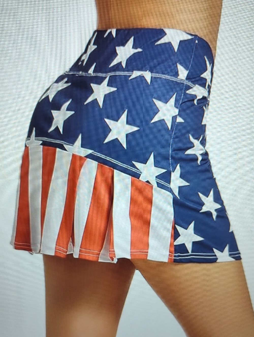 Patriotic Stars & Stripes Mini Skirt - Red White Blue